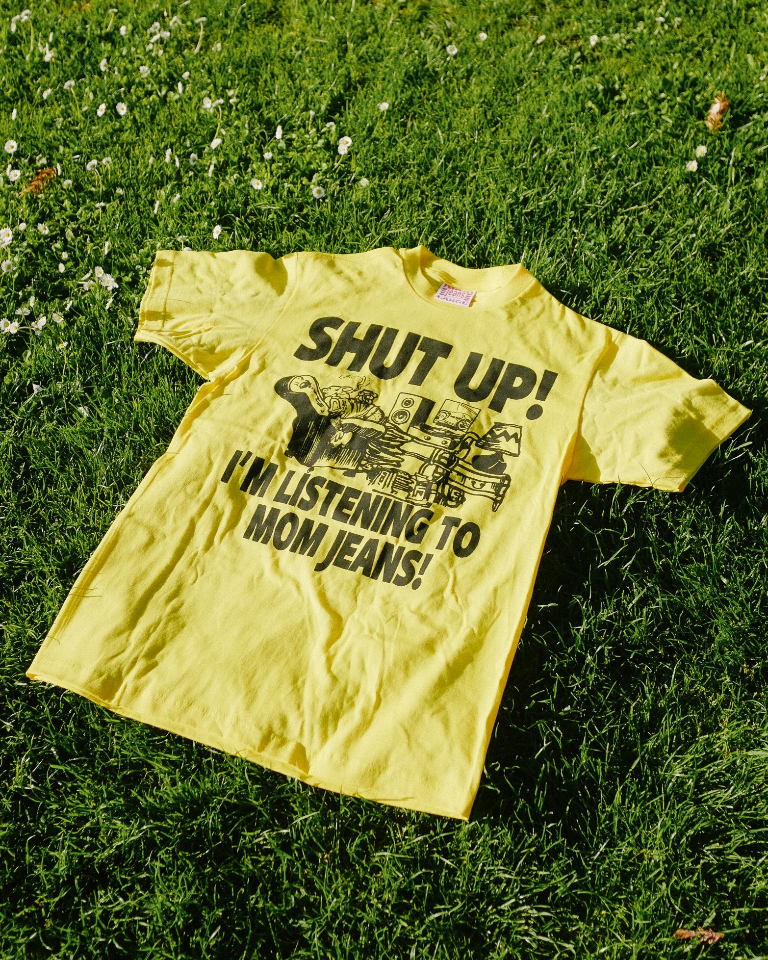 Shut Up! I'm Listening To MJ Tee – Mom Jeans Band
