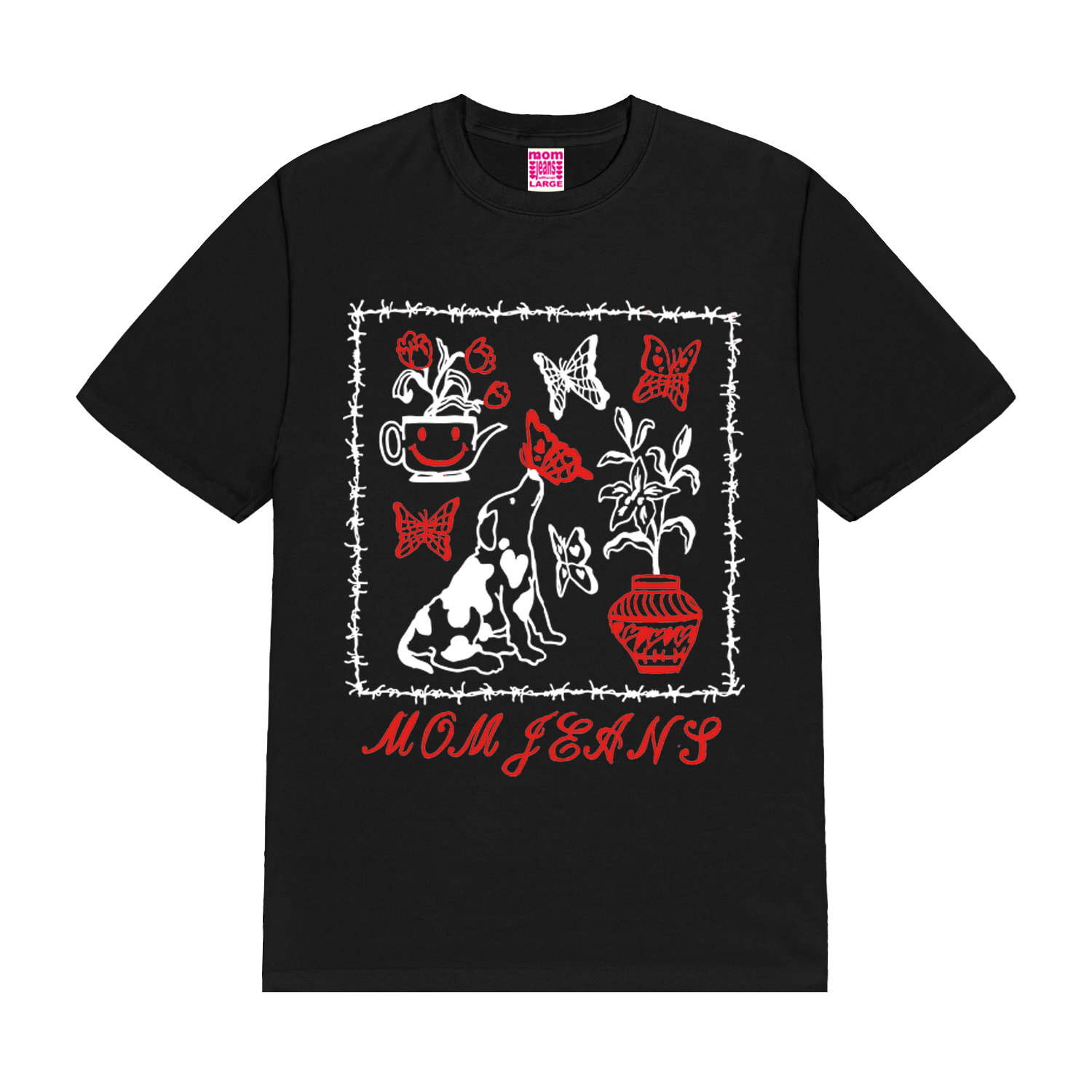 Butterfly Puppy Tee - Black